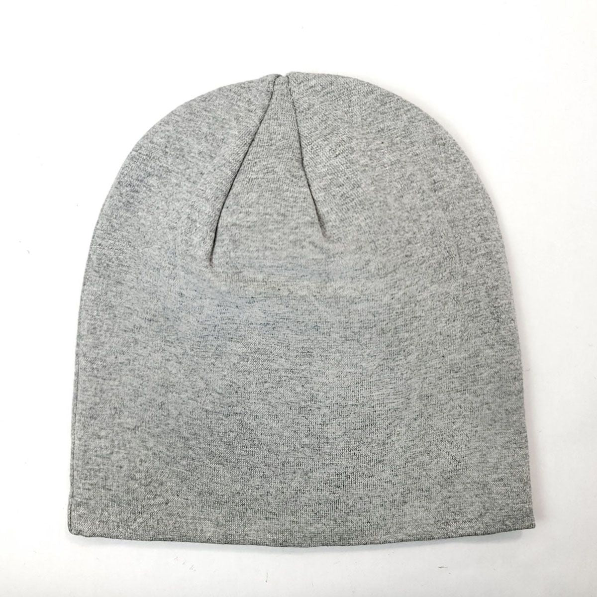 Spandex Beanie - Multi-Coloured, No Cuff Light Grey OSFA