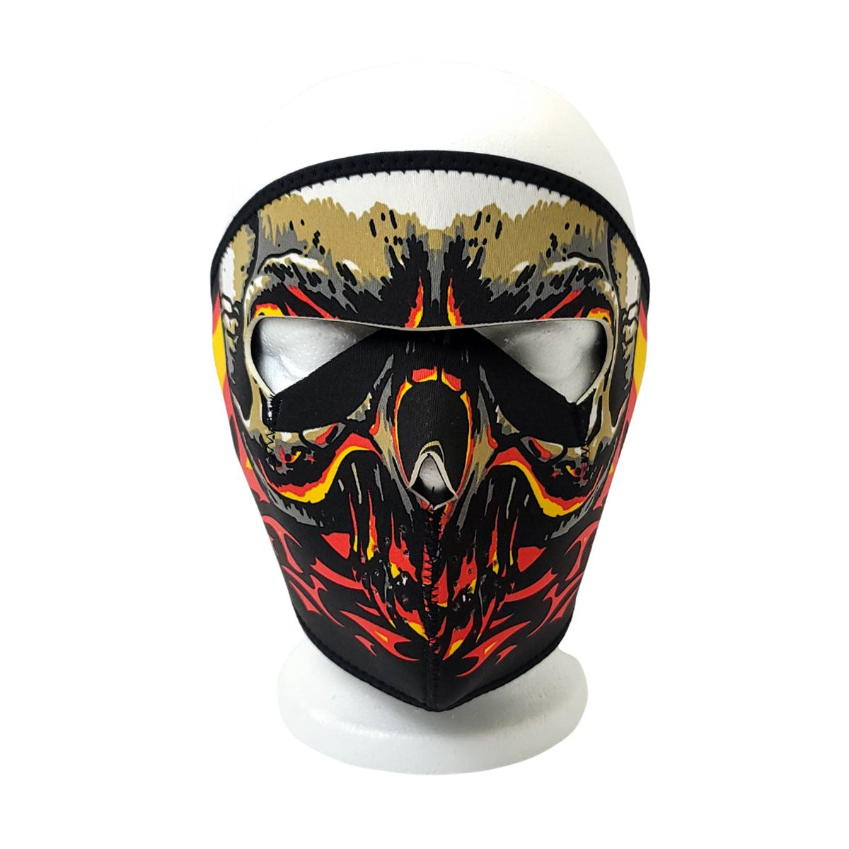 Face Mask - Full Cover, Skull Flames