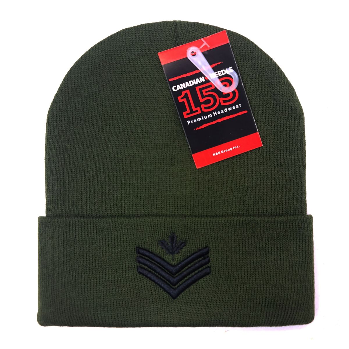 Sergeant Knit Toque - Cuff, Black & Olive Olive with Black Logo OSFA