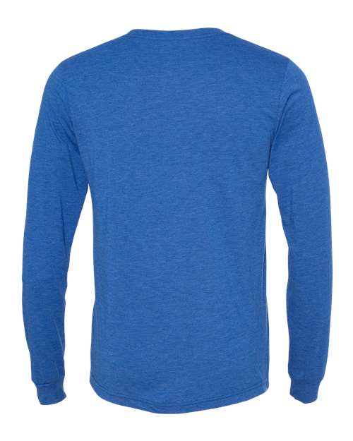 BELLA + CANVAS 3513, Unisex Triblend Long Sleeve Tee, True Royal Triblend