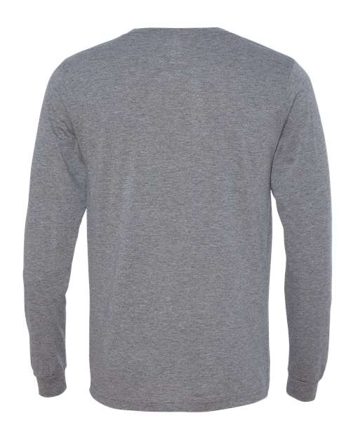 BELLA + CANVAS 3513, Unisex Triblend Long Sleeve Tee, Grey Triblend