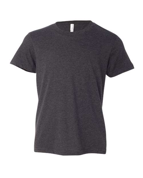 BELLA + CANVAS 3001YCVC, Youth Cvc Jersey Tee, Dark Grey Heather