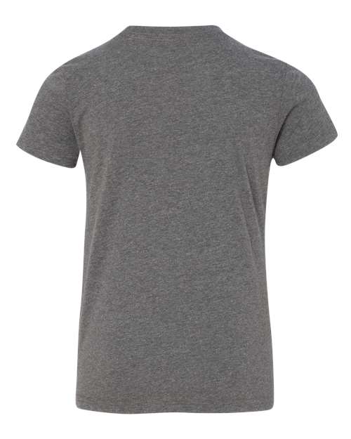 BELLA + CANVAS 3001YCVC, Youth Cvc Jersey Tee, Deep Heather
