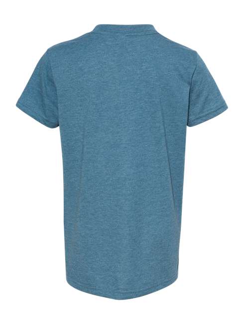 BELLA + CANVAS 3001YCVC, Youth Cvc Jersey Tee, Heather Deep Teal