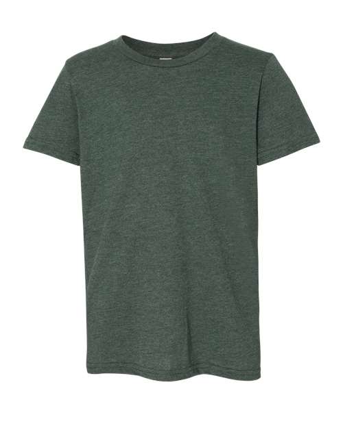BELLA + CANVAS 3001YCVC, Youth Cvc Jersey Tee, Heather Forest