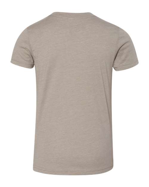 BELLA + CANVAS 3001YCVC, Youth Cvc Jersey Tee, Heather Stone