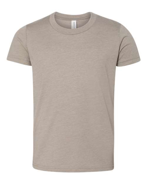 BELLA + CANVAS 3001YCVC, Youth Cvc Jersey Tee, Heather Stone
