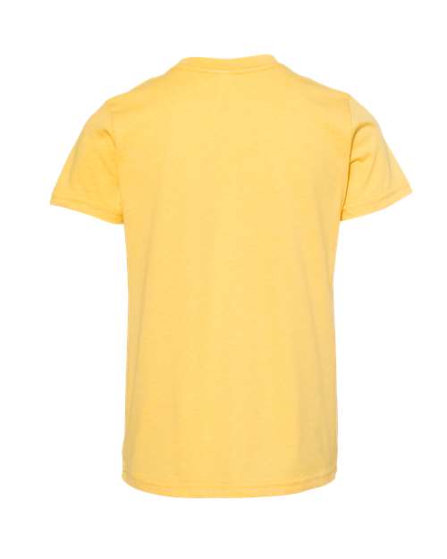 BELLA + CANVAS 3001YCVC, Youth Cvc Jersey Tee, Heather Yellow Gold