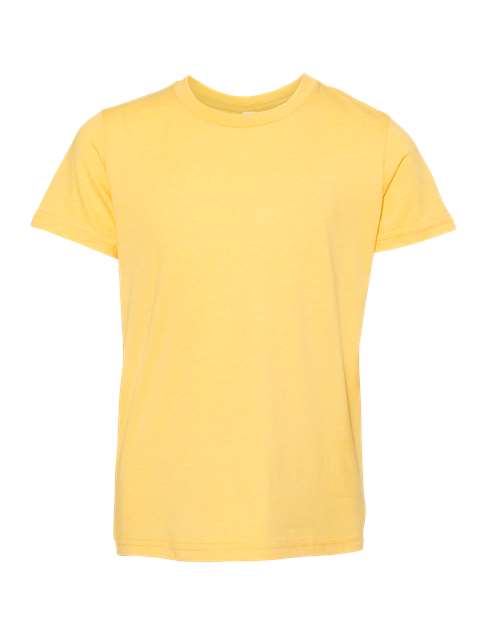 BELLA + CANVAS 3001YCVC, Youth Cvc Jersey Tee, Heather Yellow Gold