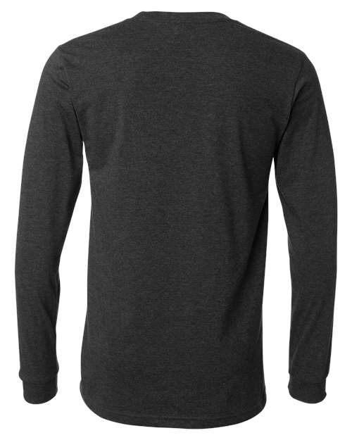 BELLA + CANVAS 3501CVC, Heather Cvc Long Sleeve Tee, Dark Grey Heather