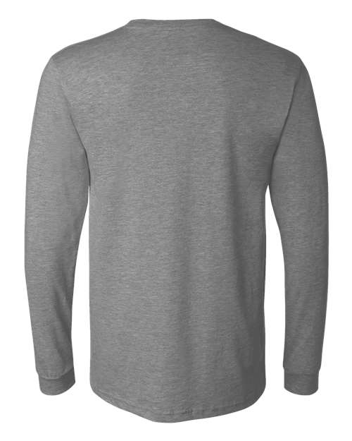 BELLA + CANVAS 3501CVC, Heather Cvc Long Sleeve Tee, Deep Heather