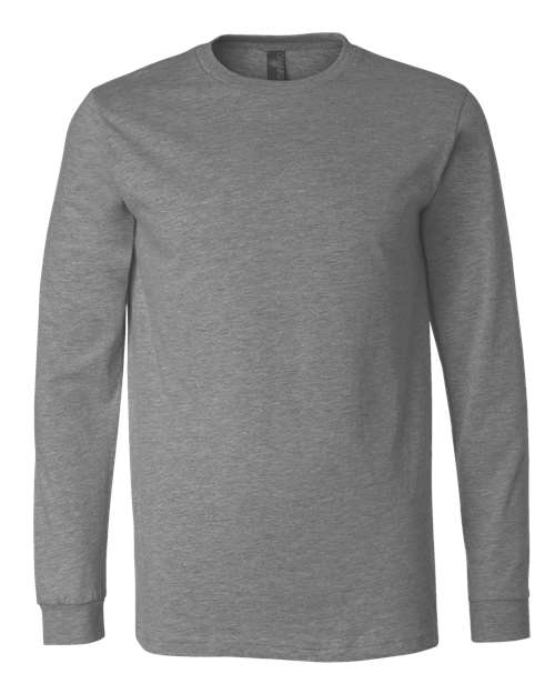 BELLA + CANVAS 3501CVC, Heather Cvc Long Sleeve Tee, Deep Heather