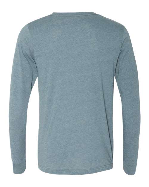 BELLA + CANVAS 3501CVC, Heather Cvc Long Sleeve Tee, Heather Slate