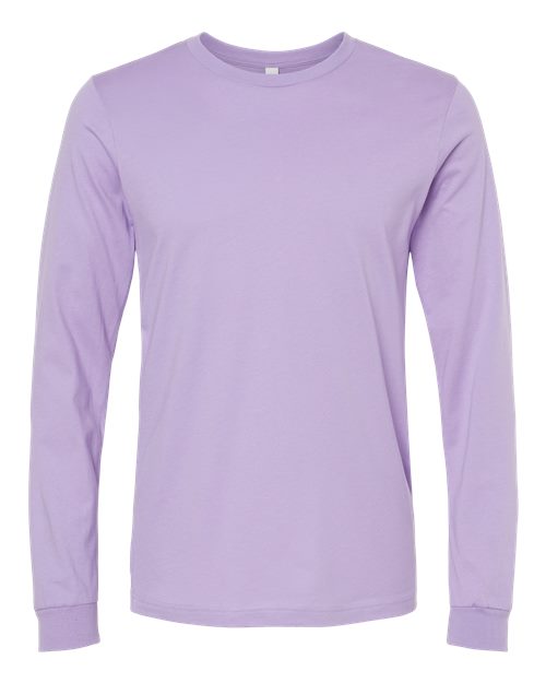 Unisex Jersey Long Sleeve Tee - Dark Lavender - - 123