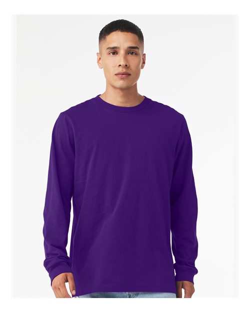 BELLA + CANVAS 3501, Unisex Jersey Long Sleeve Tee, Team Purple