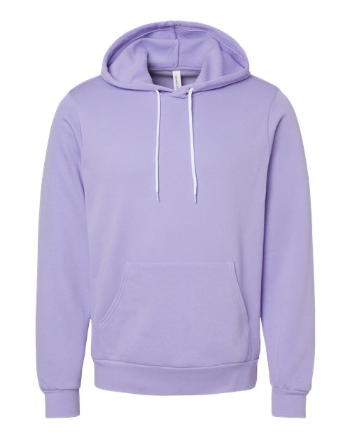 BELLA + CANVAS 3719, Unisex Sponge Fleece Hoodie Sweatshirt, Dark Lavender