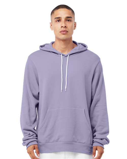 BELLA + CANVAS 3719, Unisex Sponge Fleece Hoodie Sweatshirt, Dark Lavender