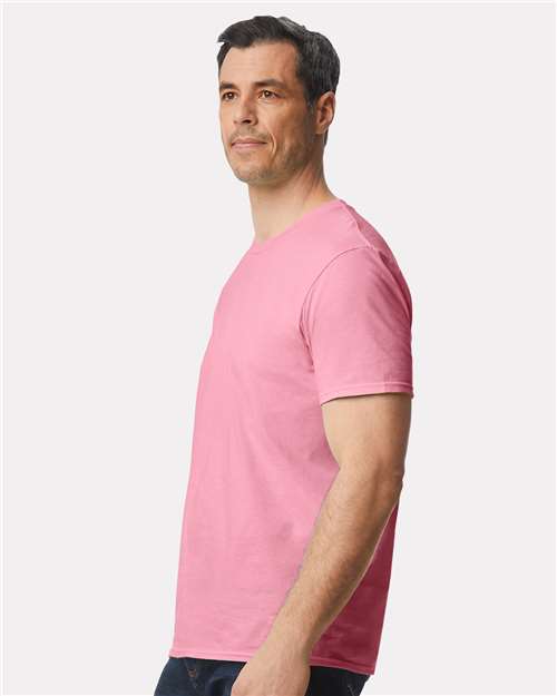 Gildan 980, Unisex Softstyle Lightweight T-shirt, Charity Pink