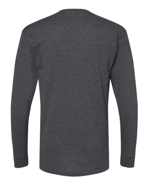 M&O 4820, Unisex Gold Soft Touch Long Sleeve T-shirt, Dark Heather