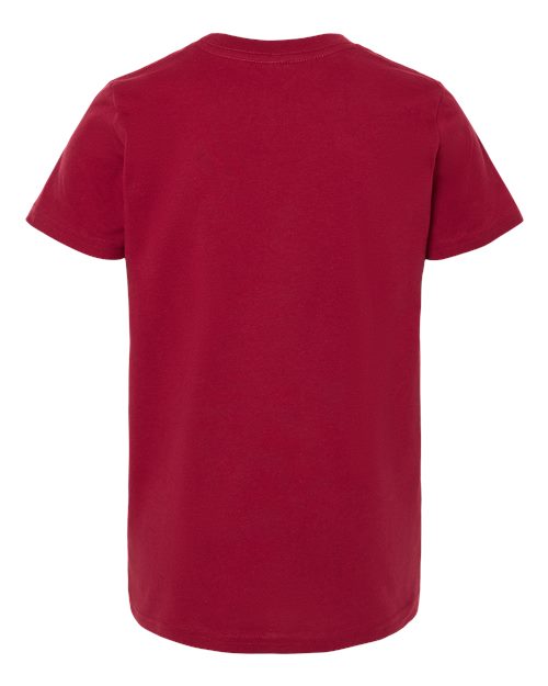 BELLA + CANVAS 3001Y, Youth Jersey Tee, Cardinal
