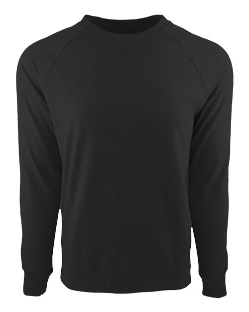 Next Level 9000, Unisex Laguna Raglan Crewneck Sweatshirt, Graphite Black
