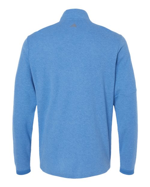Adidas A554, Men's 3-stripes Quarter-zip Sweater Pullover, Focus Blue Melange