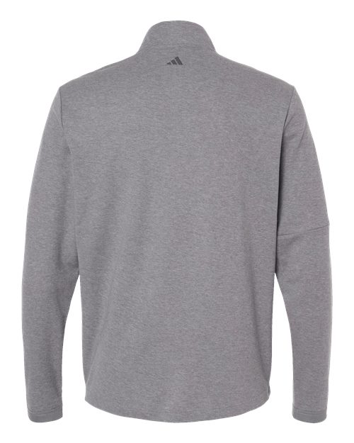 Adidas A554, Men's 3-stripes Quarter-zip Sweater Pullover, Grey Three Melange