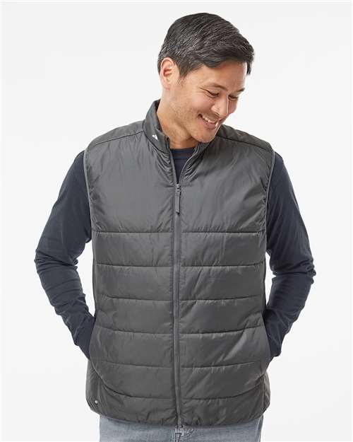 Adidas A572, Men's Puffer Full-zip Vest, Grey Five