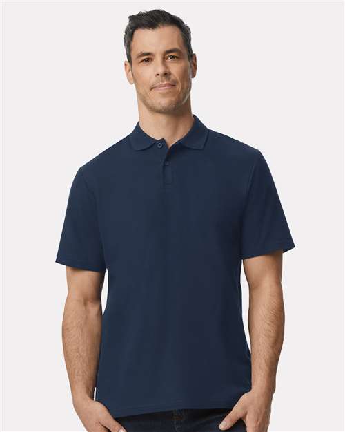 Gildan 64800, Unisex Softstyle Pique Polo, Navy