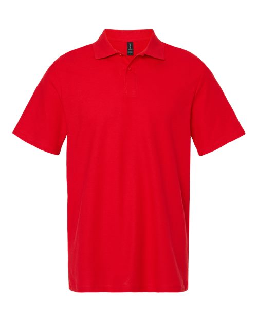 Gildan 64800, Unisex Softstyle Pique Polo, Red
