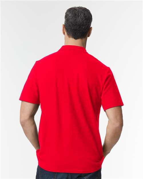 Gildan 64800, Unisex Softstyle Pique Polo, Red