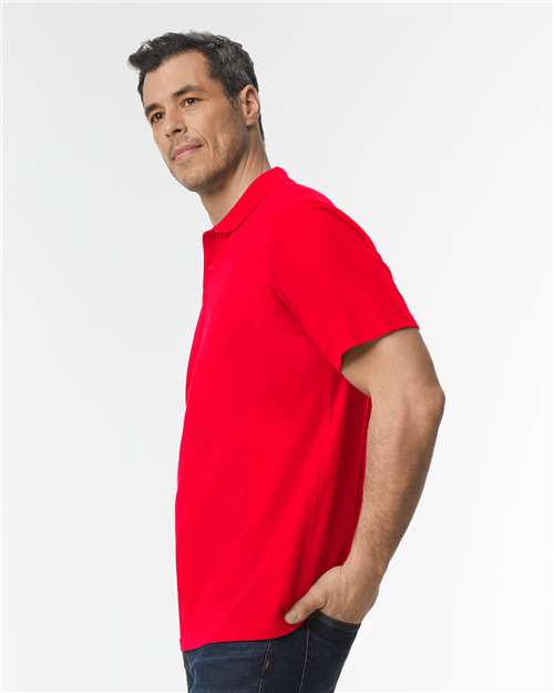Gildan 64800, Unisex Softstyle Pique Polo, Red