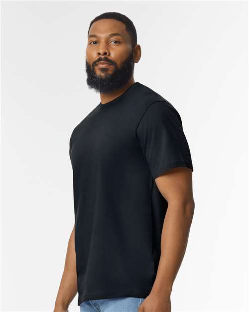 Gildan 65000, Unisex Softstyle Midweight T-shirt, Pitch Black