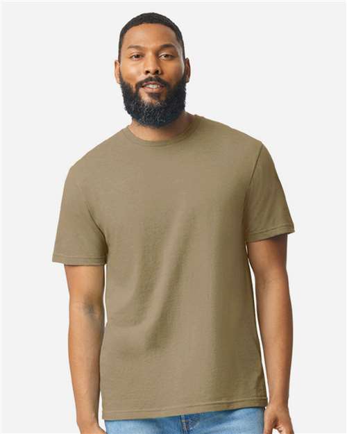 Gildan 64000CVC, Unisex Softstyle Cvc T-shirt, Dune Mist