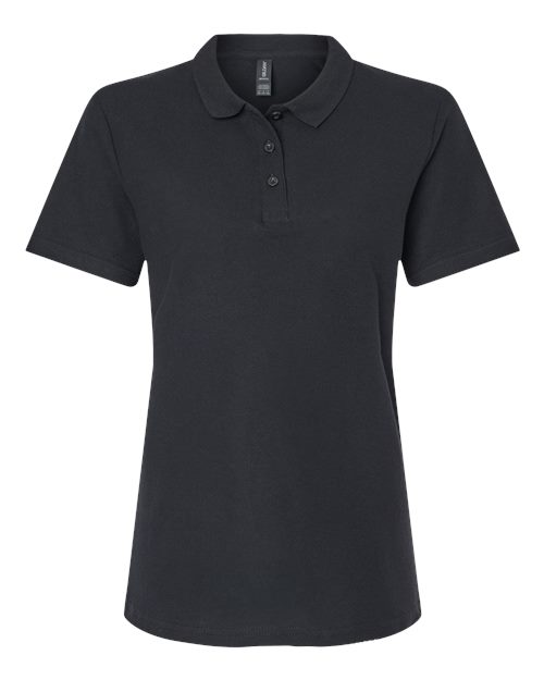Gildan 64800L, Women's Softstyle Pique Polo, Black