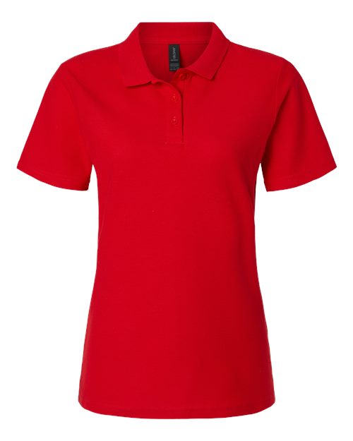 Gildan 64800L, Women's Softstyle Pique Polo, Red