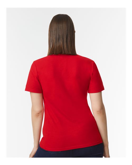 Gildan 64800L, Women's Softstyle Pique Polo, Red
