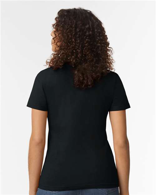Gildan 65000L, Women's Softstyle Midweight T-shirt, Pitch Black