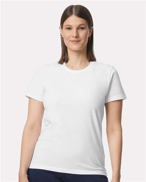 Gildan 65000L, Women's Softstyle Midweight T-shirt, White