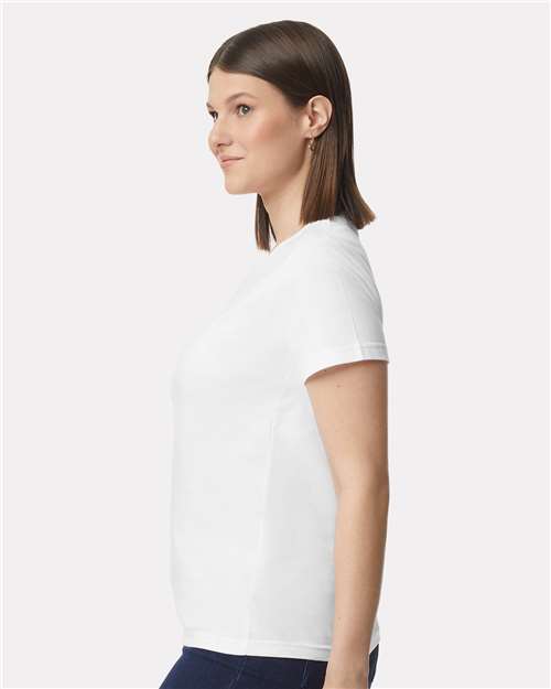 Gildan 65000L, Women's Softstyle Midweight T-shirt, White