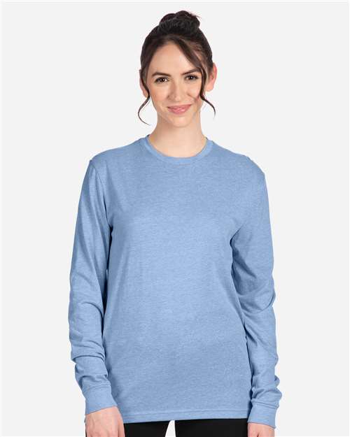 Next Level 6211, Unisex Cvc Long Sleeve Tee, Heather Columbia Blue