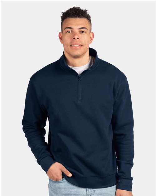 Next Level 9643, Unisex Fleece Quarter-zip Pullover, Midnight Navy