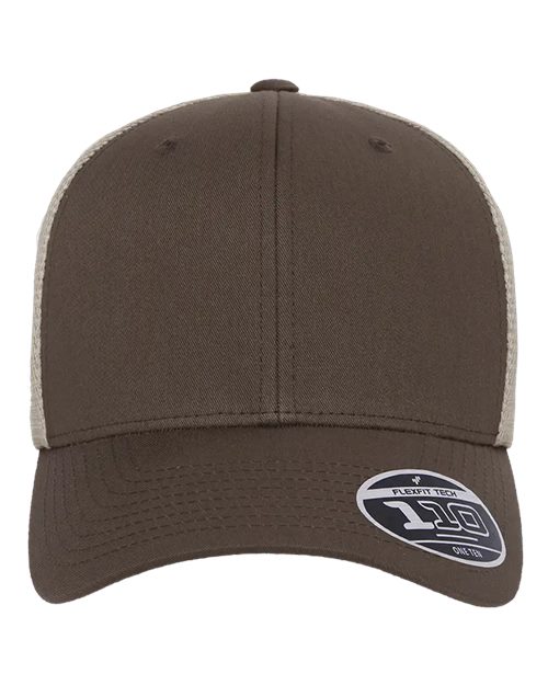 Flexfit 110M, 110 Mesh-back Cap, Brown/ Khaki
