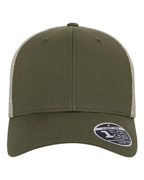 Flexfit 110M, 110 Mesh-back Cap, Olive/ Khaki