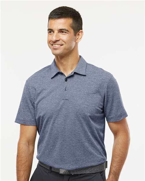Adidas A582, Men's Heathered Polo, Collegiate Navy Melange