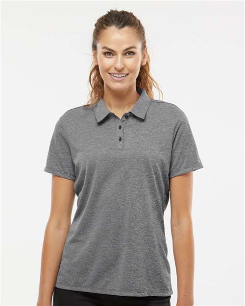Adidas A583, Women's Heathered Polo, Black Melange