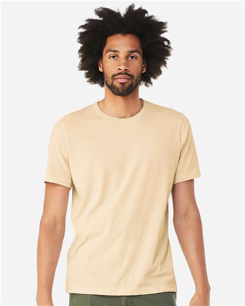 BELLA + CANVAS 3001CVC, Cvc Jersey Tee, Heather Soft Cream