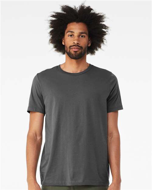 BELLA + CANVAS 3001CVC, Cvc Jersey Tee, Solid Asphalt Blend