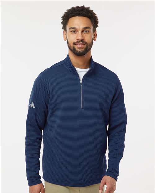 Adidas A588, Men's Spacer Quarter-zip Pullover, Collegiate Navy