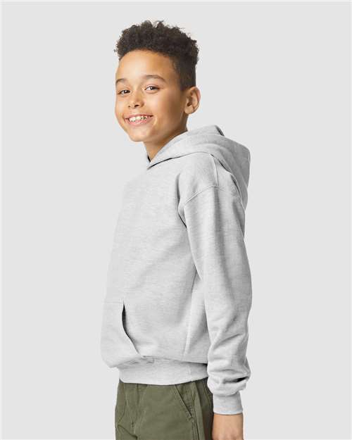 Gildan SF500B, Youth Softstyle Midweight Hooded Sweatshirt, Sport Grey